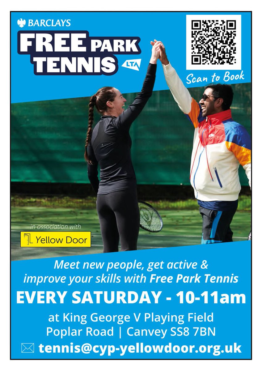 Try Free Park Tennis! Get Active with your children and friends. 
<a href="/DeanesHead/">Head@TheDeanes</a>