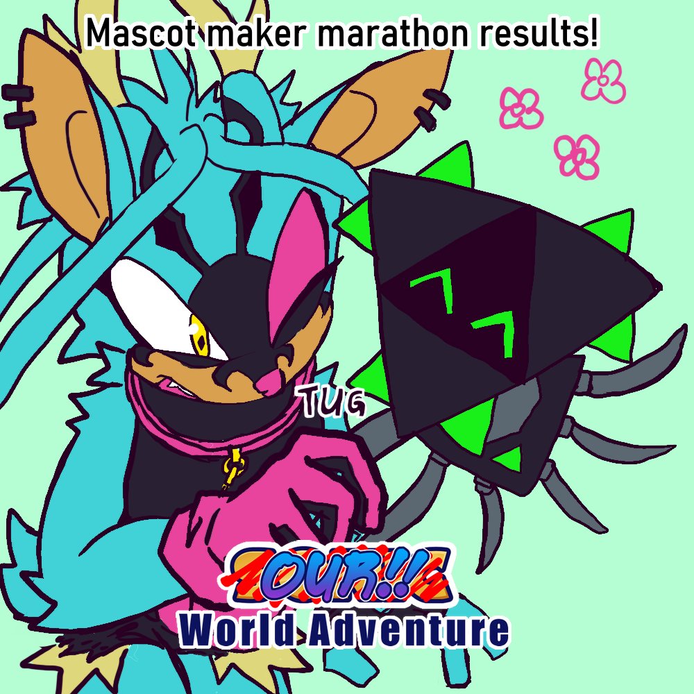 🧵1/3 THANK YOU everyone who has participated in the mascot maker marathon! It's been a fun challenge to make these characters using the polls and now here they are... 

🥁introducing the mascots for Our World Adventure...
  HELIX and COMET!