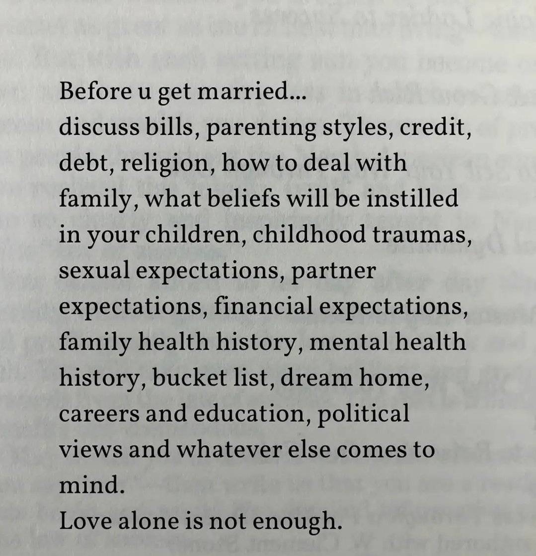 Before you get married