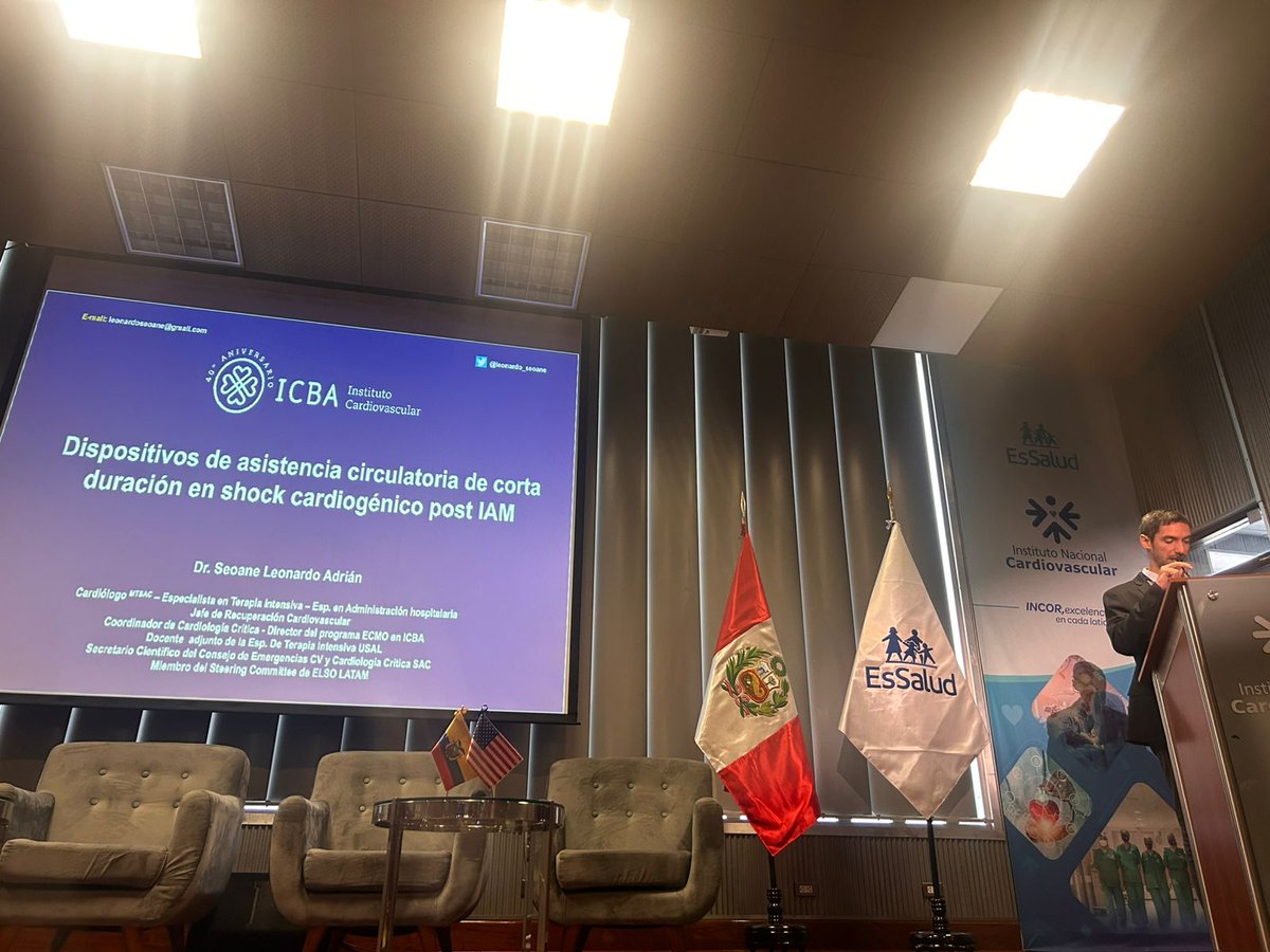 leonardo_seoane's tweet photo. Excelente Simposio de Cardiología Critica organizado por el #INCOR Perú. Muchas gracias a todos el comité organizador por la invitación a disertar sobre ACM en SC post IAM y #ECPR! Un placer compartir exposición con @paomorejon, @manuelchacon202, @renecardio4 y @MariaJu34600017 https://t.co/KKoKVzkvPE
