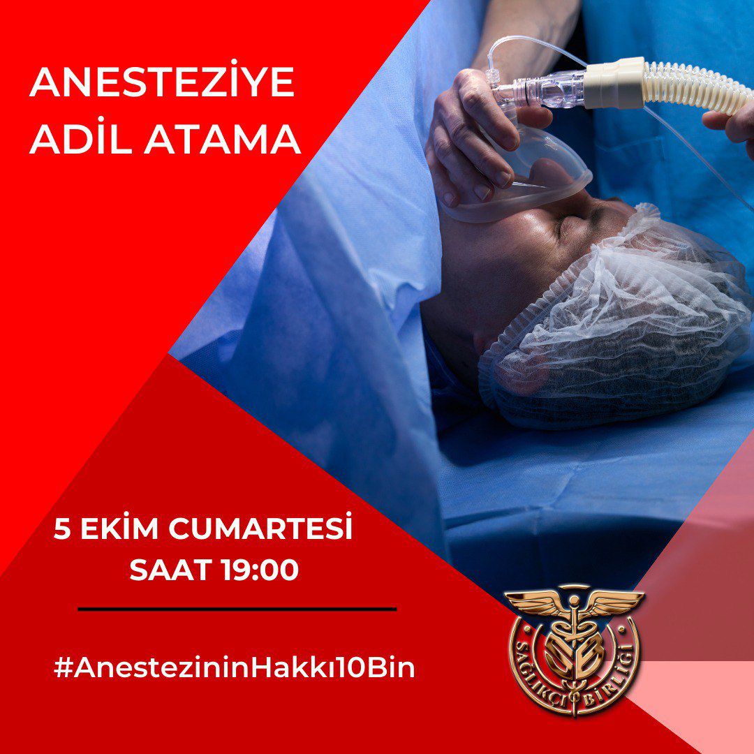 tahsinocakli's tweet photo. Anestezi teknikerleri istihdam taleplerini “ #AnestezininHakkı10Bin ” sloganı ile dile getirmektedir. 
Anestezi Birlik Platformu’nun öncülüğünde talep edilen 10 bin anestezi teknikerinin istihdamını destekliyorum.
@anesteziibirlik
@SaglikciBirligi https://t.co/G6YyTDwiZ0