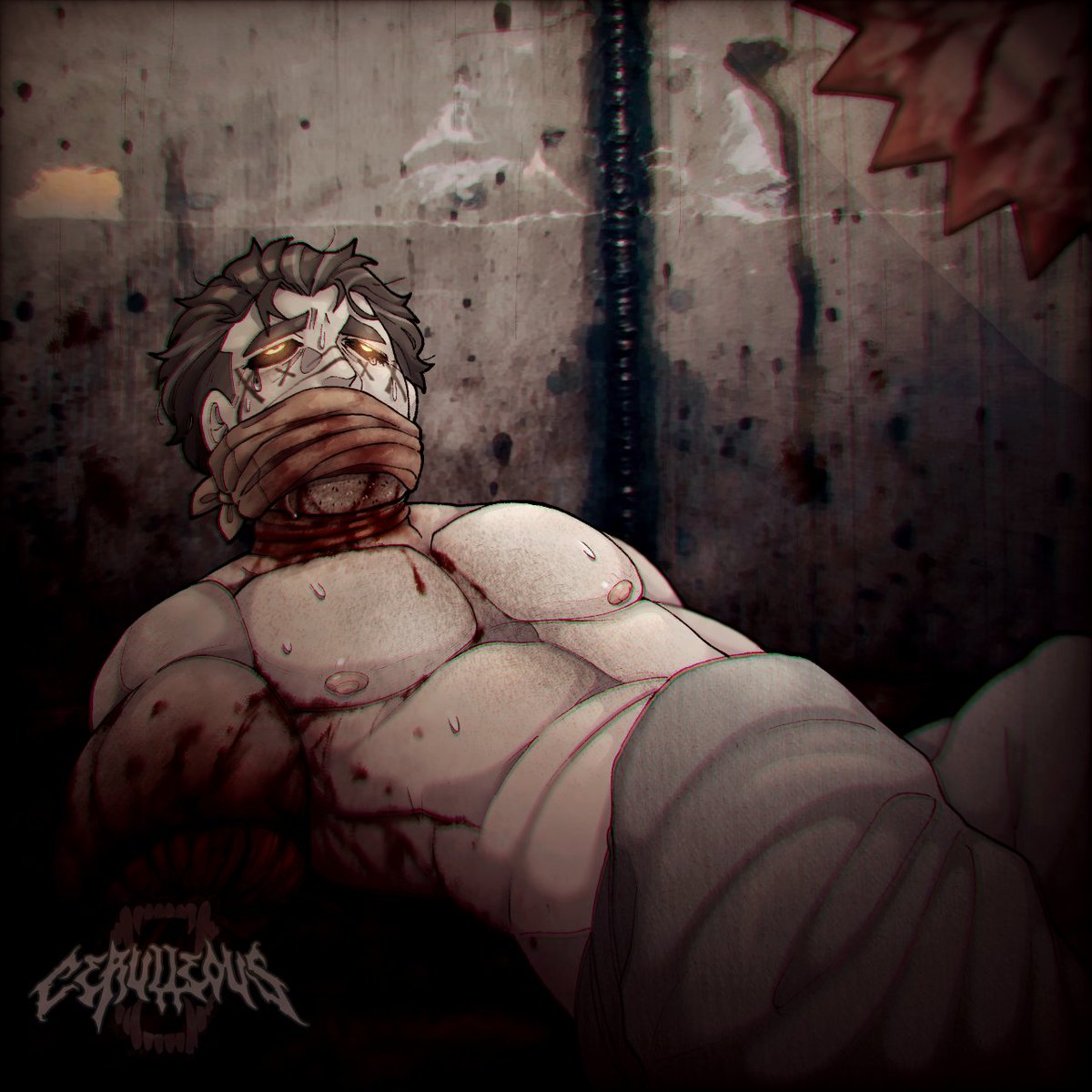 cerulleous's tweet photo. Day 5 - Amputation.
Featuring Norman's (abusive) dad >:]
This one surprisingly didn't take too long. Pretty happy how this turned out despite the simplicity of it, hehe. ^^

#ArtistOnX #goretober #oc https://t.co/izFLdSzHFr