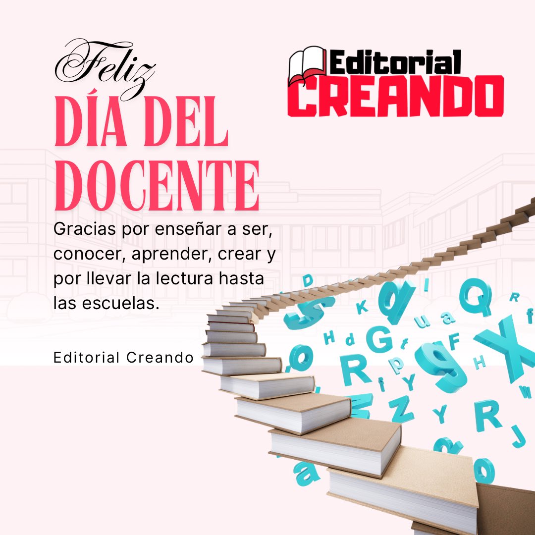 docentescreando's tweet photo. ¡Feliz día del docente! #docente #primaria #infantil #secundaria #bachillerato #universidad #fp #academia #escuela #colegio #aprender #enseñar https://t.co/6NSIeIaFr7