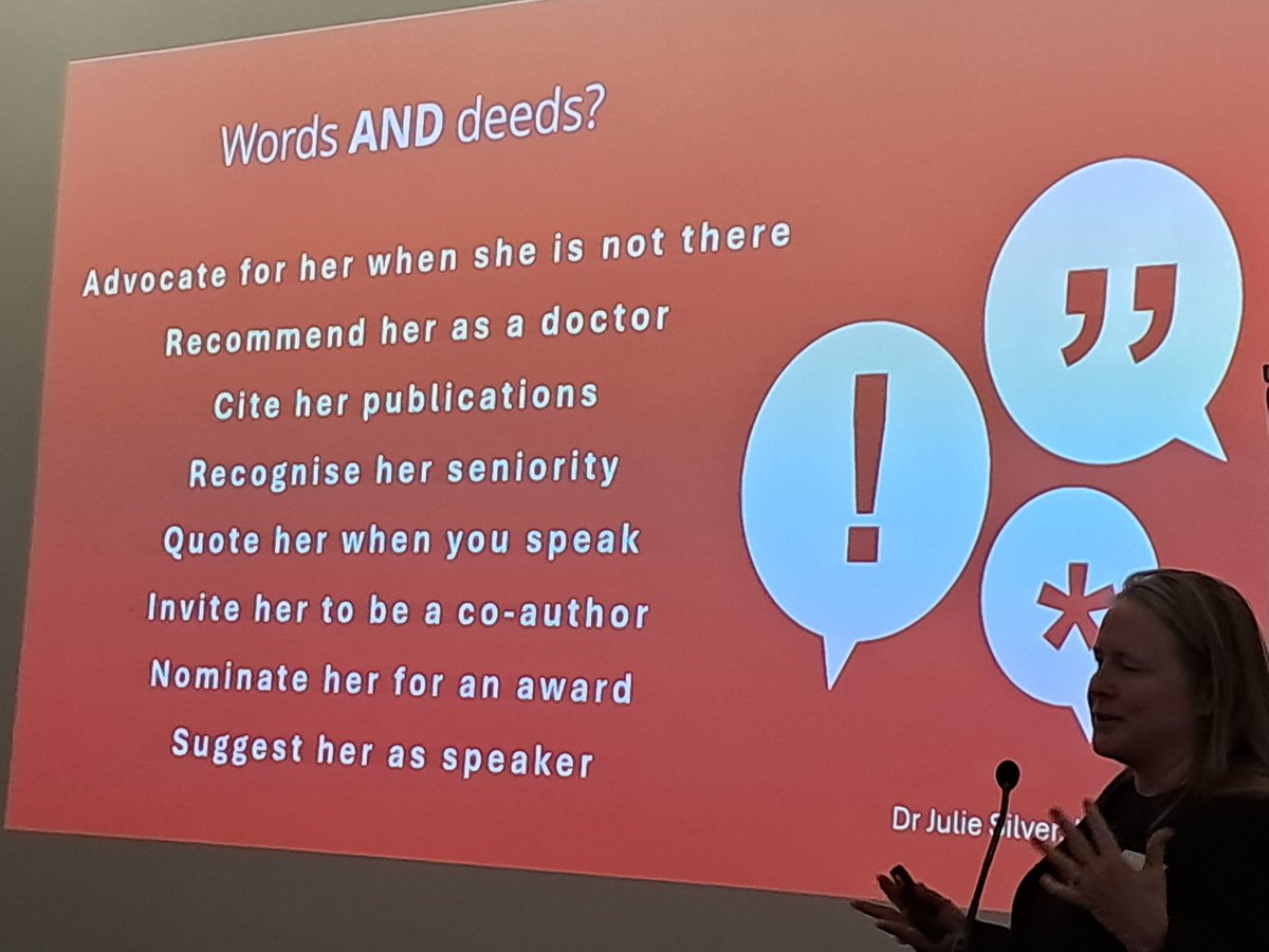 6/6  Are we going to talk about equality or strategic about implementing changes? Success is normalising:  not just being "a first" but being "just another" How do we take steps with Words and Deeds? #wiminbelfast24