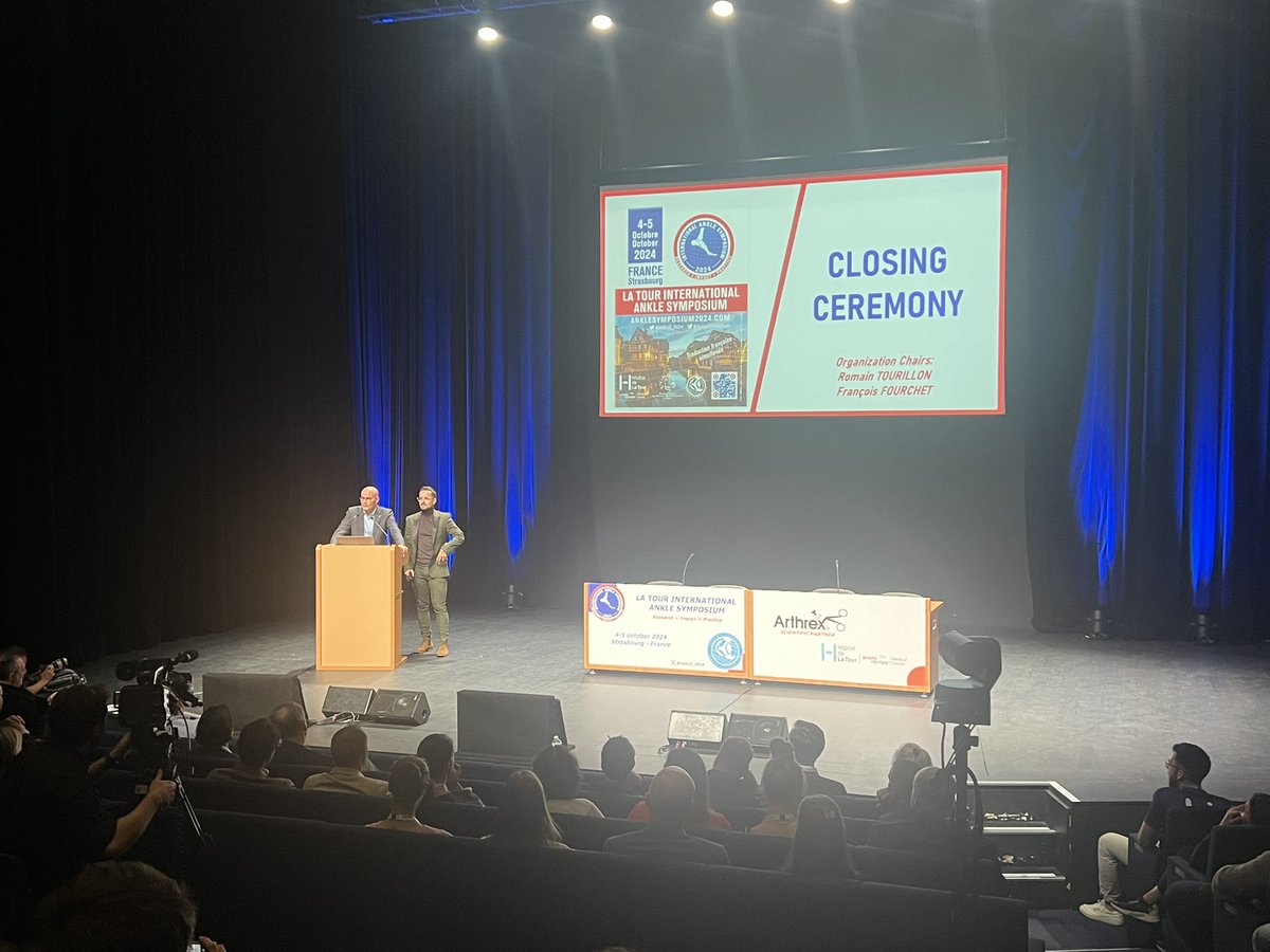 IAS10_2024 (@ias10_2024) on Twitter photo Two amazing days from 1st MTP joint to the cerebral cortex (not just the ankle!).
Let’s conclude this 10th symposium in style with <a href="/FFrunsanteperf/">François Fourchet</a> and <a href="/r_tourillon/">Romain Tourillon</a> 💪🇫🇷🇨🇭🙏
#IAS10_2024
<a href="/AnkleConsortium/">Int Ankle Consortium</a> Two amazing days from 1st MTP joint to the cerebral cortex (not just the ankle!).
Let’s conclude this 10th symposium in style with <a href="/FFrunsanteperf/">François Fourchet</a> and <a href="/r_tourillon/">Romain Tourillon</a> 💪🇫🇷🇨🇭🙏
#IAS10_2024
<a href="/AnkleConsortium/">Int Ankle Consortium</a>