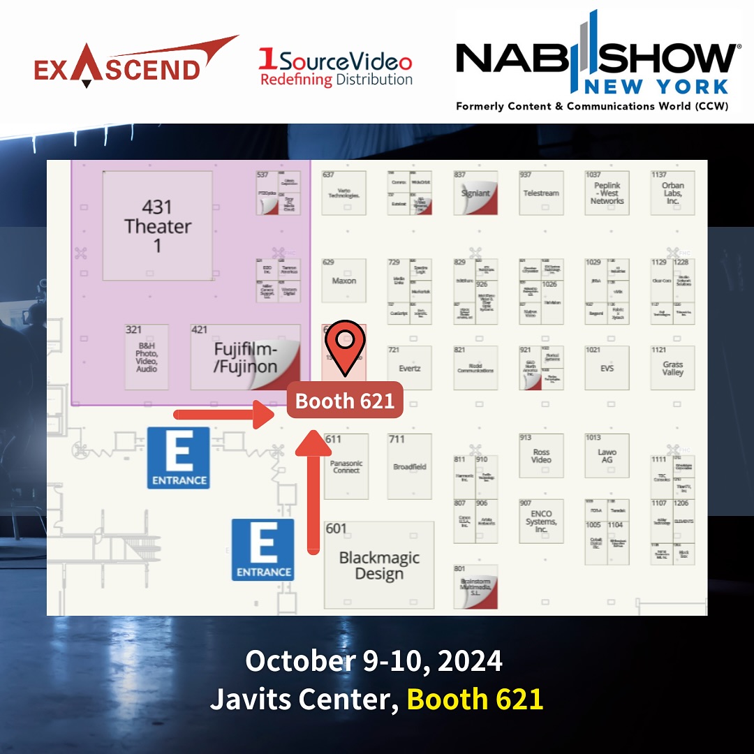 📽️ We’re gearing up for <a href="/NABShow/">NAB Show</a> New York  with <a href="/1sourcevideo/">1SourceVideo</a> ! Come see  us at booth 621 and discover how our storage solutions can elevate your  media workflow to new heights. Looking forward to connecting! 
#NABShowNY #MediaStorage #CreateWithExascend