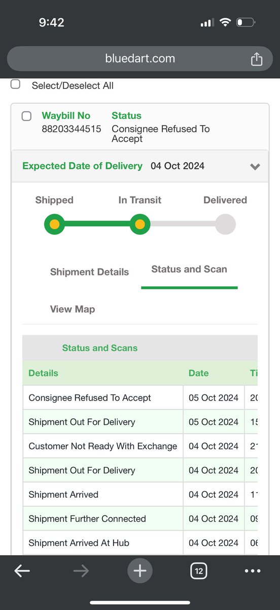 TurkarVikas1's tweet photo. @BlueDartCares again wrong comment, blue dart employee came with a app for exchange which was not able to validate the key and they refused it NOT ME, I have all video recordings as a proof. https://t.co/XuNIRiVZR4