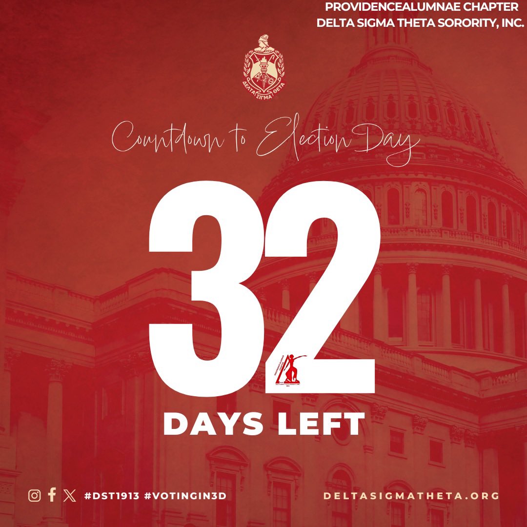 DO SOMETHING by checking your registration status! Especially if you turned 18, changed your name, or moved since the last election. Visit sos.ri.gov or vote411.org/DeltaSigmaTheta to ensure you are VOTER READY!

#VotingIn3D 
#FortitudeOnTheFrontLine
#PAC1970