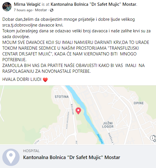 Salko_Bijedic's tweet photo. 🩸👍🇧🇦🥹 #Mostarci ispunili #misija #poplave #krv #doniranje https://t.co/Glj6qdB69E