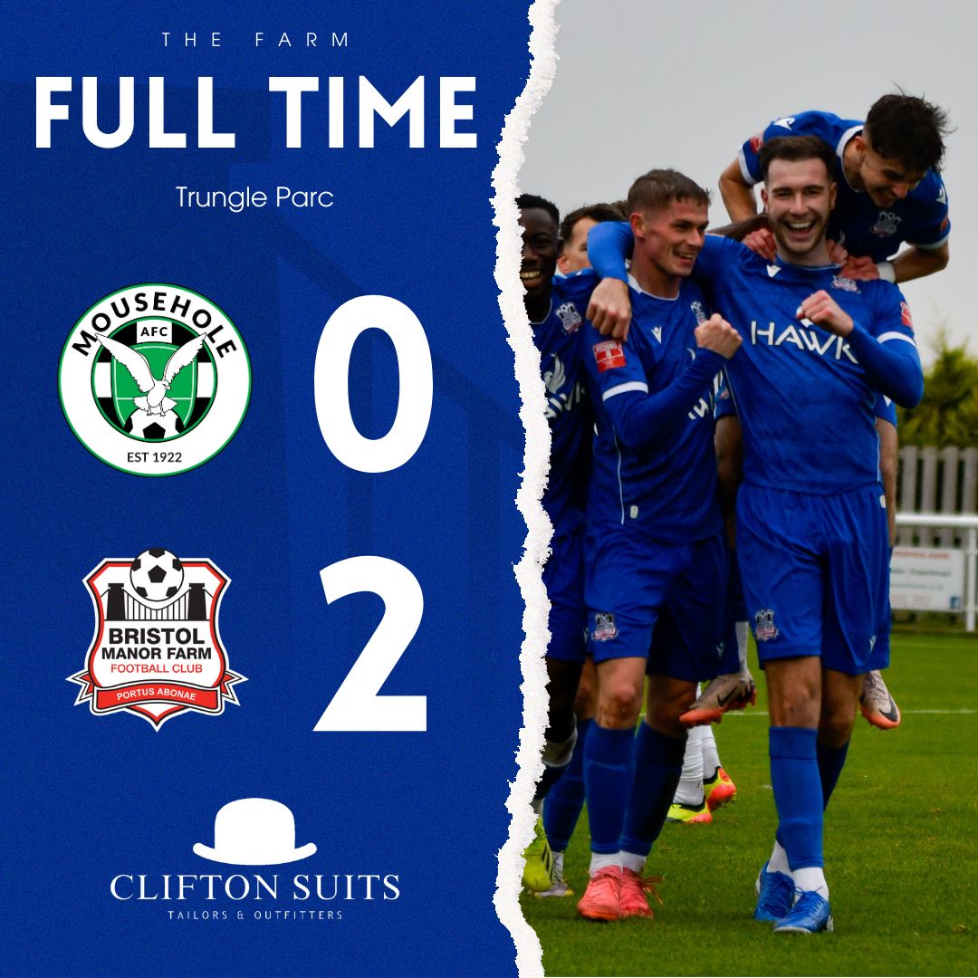 FT | Mousehole 0-2 Bristol Manor Farm

Job well done and through to the First Round Proper!!

#UpTheFarm | #MOUBMF