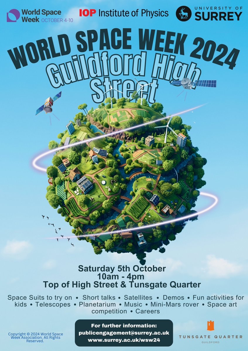 Had loads of fun running the Ask the Astronomer stand at the World Space Week event today on Guildford High Street! Here is me and <a href="/TheAstroSoul/">The AstroSoul</a>  having lots of fun behind the scenes 🔭