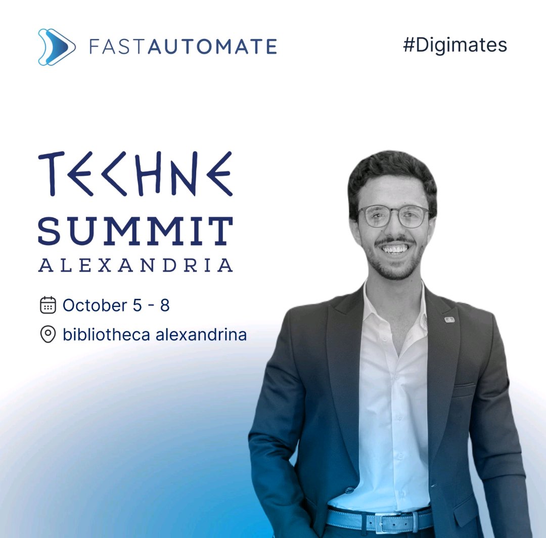 wdeveloper's tweet image. Exciting News! @FastAutomate is at #TechneSummit Alexandria 2024! Meet Mahran Saber and learn how our AI-powered Digimates can revolutionize your business. Schedule a meeting and let’s chat about the future of automation. #AI #Automation #FastAutomate #FutureOfWork #TechEvents