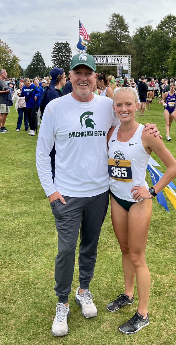 Sometimes the luck of the Irish is on your side!  Today <a href="/ReesePowers5/">Reese Powers</a> and her teammates raced at the Joe Piane Invitational at Norte Dame and ….someone snuck in a huge PR of 17:54! #GoGreen #msucrosscountry <a href="/MSU_TFXC/">MSU Track & Field/Cross Country</a>