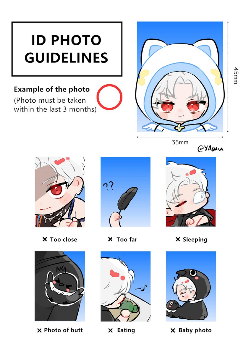 yasuu_uwu's tweet image. #WanderInWonder #LoveandDeepspace 

👇How to take proper ID photo