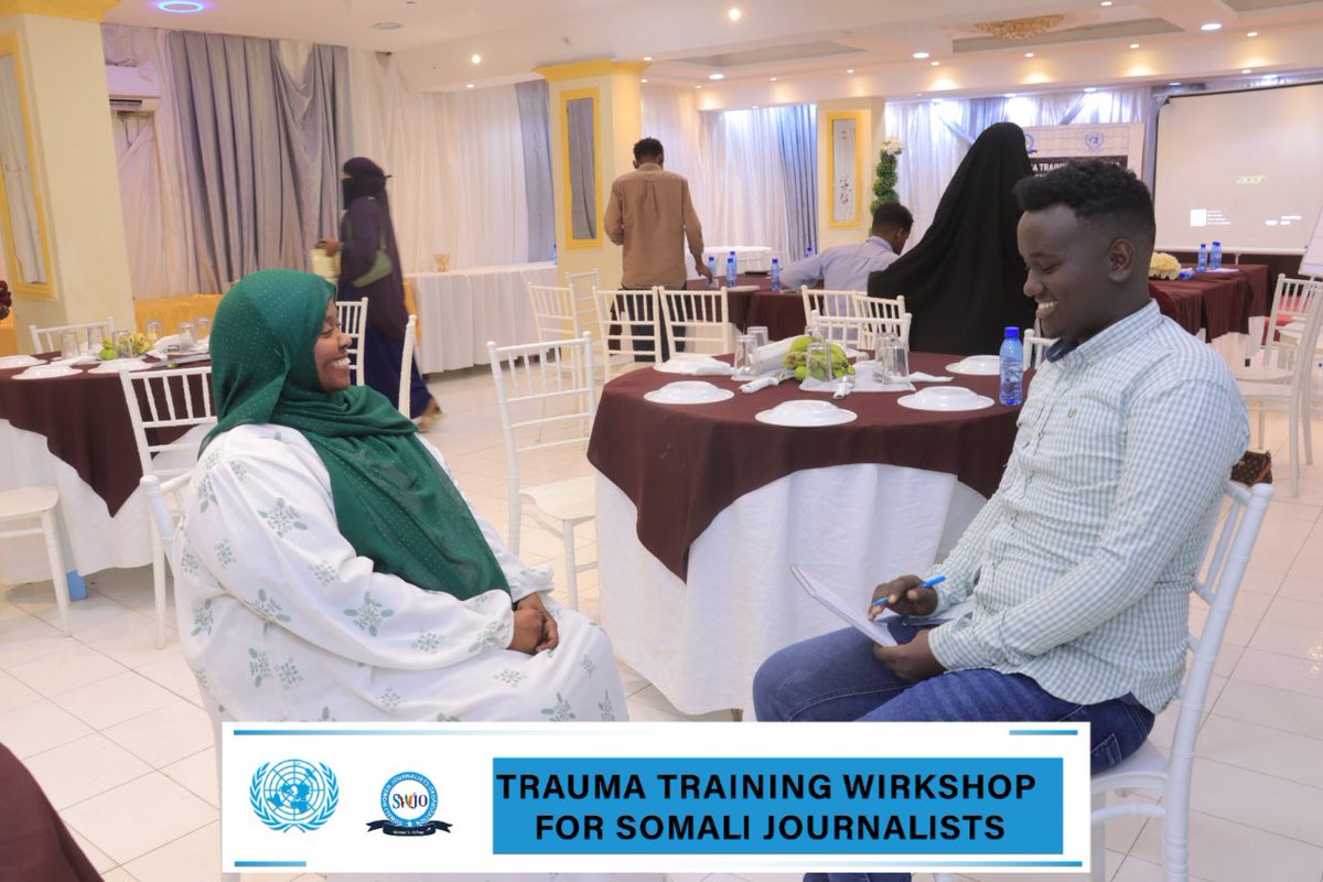 SWJOSomalia's tweet photo. @SWJOSomalia is re-launching its 3-day trauma workshop for Somali journalists in partnership with @UNSomalia
This initiative aims to equip journalists with the skills to handle and report on traumatic events effectively. #SWJO #UNSOM #Journalism #TraumaTraining #Somalia https://t.co/zWJubquIhW