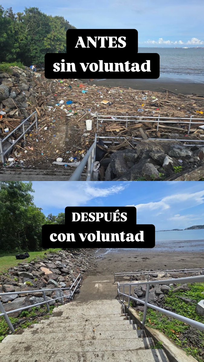 No es mi basura, pero sí es mi ciudad. Nuevamente el equipo haciendo la labor. Gracias a todos los involucrados en esta acción en el área de Amador.