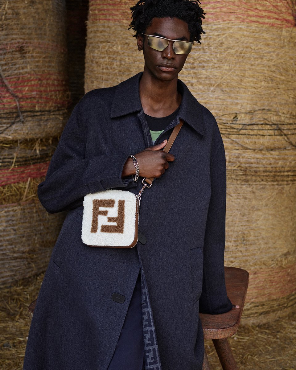 Fendi's tweet image. Fendi fun in the details. The Maison's signature FF is celebrated through intarsias and jacquards while traditional wardrobe staples and craft blend with streetwear inspiration.