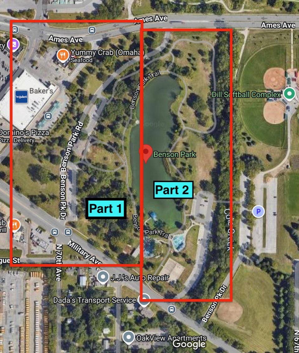 Benson Park, = Flash Trash Mob this beautiful morning 9-10am 10/5.  We'll be working the western 1/2 of the park. Supplies provided. You can make a difference! #stashyourtrash #stoplittering #endlittering Part 2 is a Scout Troop event in the afternoon!