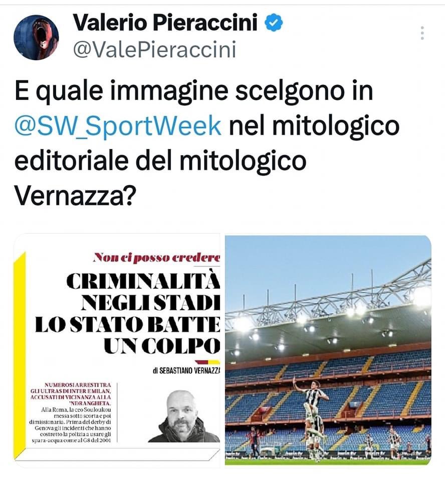 IvanCaddeo's tweet photo. @SW_SportWeek @SebVernazza, definirvi imbarazzanti è riduttivo. https://t.co/XMNj60iQpt