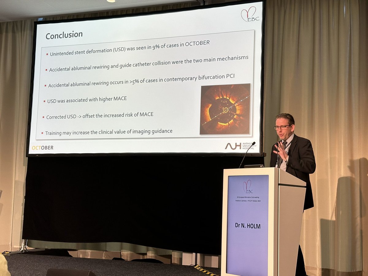 Dr Peter O'Kane (@drpeterokane) on Twitter photo <a href="/NielsRHolm/">Niels R. Holm</a> with latest updates from <a href="/OctoberTrial/">OCTOBER Trial</a> <a href="/BifurcationClub/">European Bifurcation Club</a> #EBC2024 - great insights as always & given <a href="/escardio/">European Society of Cardiology</a> recent 1A guidance for imaging in bifurcation it’s clear to me that if you plan to use DES then you have to perform systematic ICI !
#NoExcuses <a href="/NielsRHolm/">Niels R. Holm</a> with latest updates from <a href="/OctoberTrial/">OCTOBER Trial</a> <a href="/BifurcationClub/">European Bifurcation Club</a> #EBC2024 - great insights as always & given <a href="/escardio/">European Society of Cardiology</a> recent 1A guidance for imaging in bifurcation it’s clear to me that if you plan to use DES then you have to perform systematic ICI !
#NoExcuses