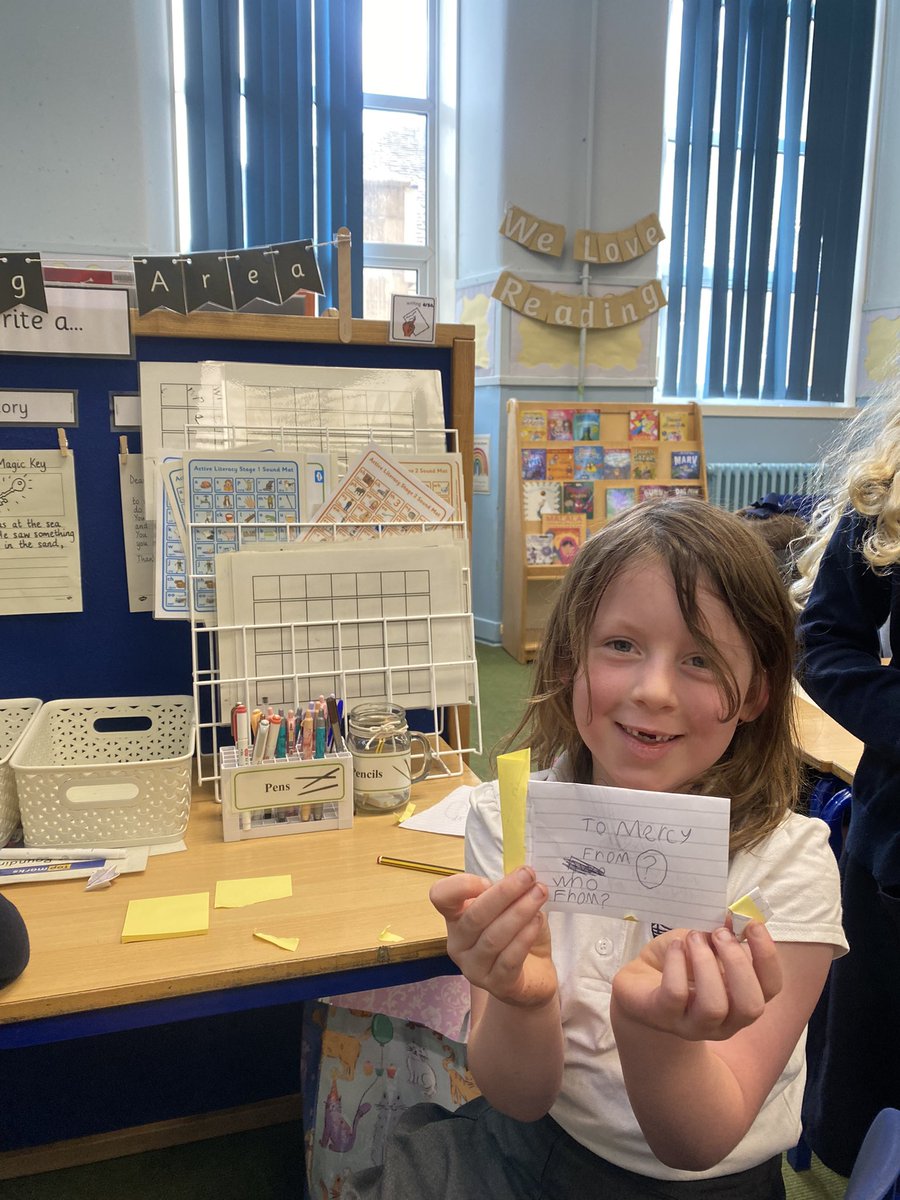 Our writing area is becoming a class favourite during choosing time. ✍️✏️🖊️📝We’ve had secret notes, letters to loved ones, postcards and magical stories! #independence #writingforapurpose #LVPSLITERACY