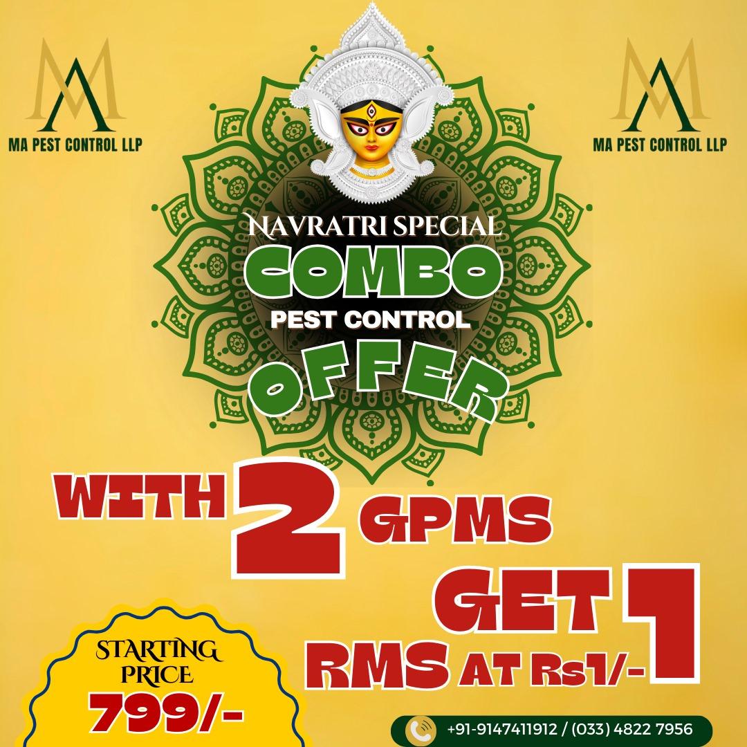 MA_Pest's tweet image. 🌟 Navratri Special Combo Pest Control Offer! 🌟
Get 2 GPMS services and pay ₹1 for 1 RMS service! 💥
Starting at just ₹799, keep your home safe and pest-free this festive season.
📞 Call us today at +91-9147411912 or (033) 4822 7956
#Navratri2024 #PestControlOffer #earthquake