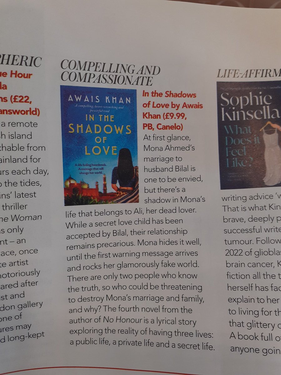 Awais Khan (@awaiskhanauthor) on Twitter photo Honestly, such an honour to be reviewed in one of UK's leading magazines <a href="/womanandhome/">woman&home</a>
"Lyrical, compelling and compassionate"
If you want to lose yourself in the secretive world of Pakistan's elite with all its intrigues and revenge, get your copy now: amazon.co.uk/gp/aw/d/B0D14V… Honestly, such an honour to be reviewed in one of UK's leading magazines <a href="/womanandhome/">woman&home</a>
"Lyrical, compelling and compassionate"
If you want to lose yourself in the secretive world of Pakistan's elite with all its intrigues and revenge, get your copy now: amazon.co.uk/gp/aw/d/B0D14V…