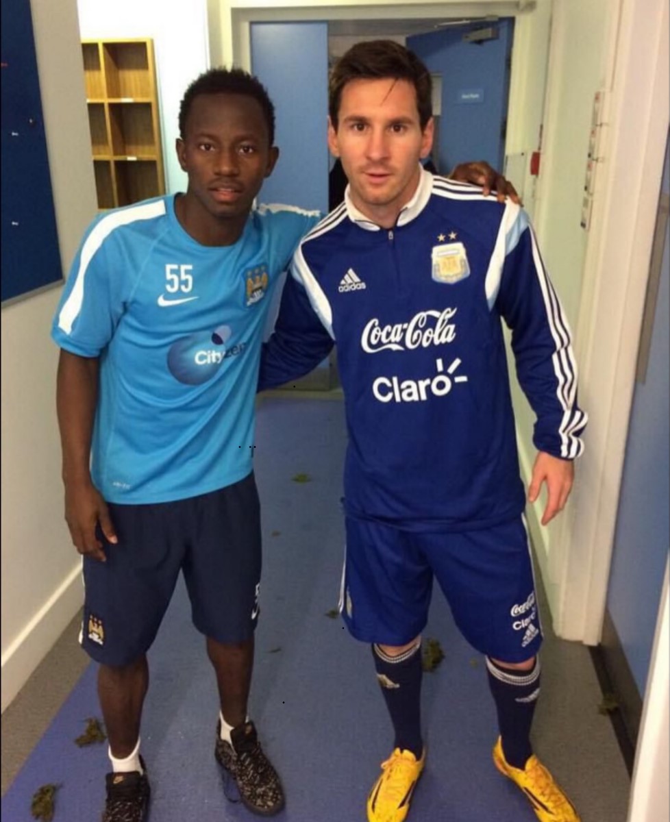BarcaWorldwide's tweet photo. Columbus Crew player Yaw Yeboah shares his photo with the historical Leo Messi in 2014 and his photo with him now in 2024. https://t.co/aPTgyZHVrw