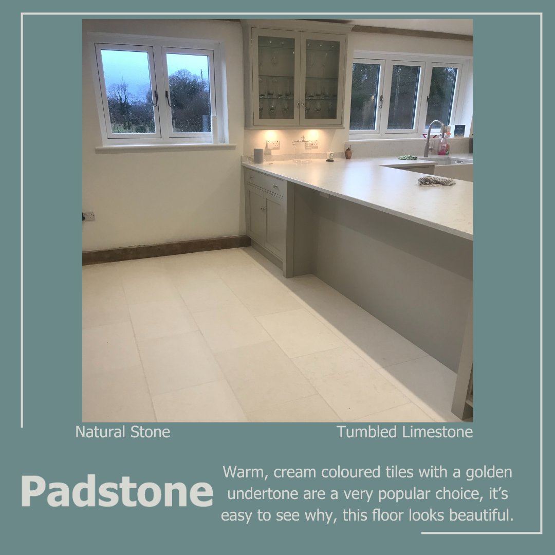 Limestone is a wise choice for areas with heavy foot traffic, it's hard-wearing &amp; once sealed is relatively low maintenance. Add a touch of class &amp; style with beautiful Limestone. #naturalstone #Limestone #stonefloor #stonetiles #kitchendesign #interiordesign #Padstone