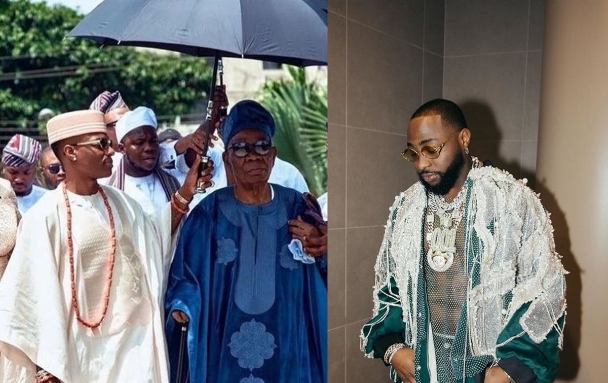 inside9jeria's tweet photo. "I told my son to ignore what Davido's supporters are saying. They're just looking for what they will say to collect money" — Wizkid's father, Chief Munir Balogun reacts to his rift with Davido. https://t.co/HNlZVXfmvK