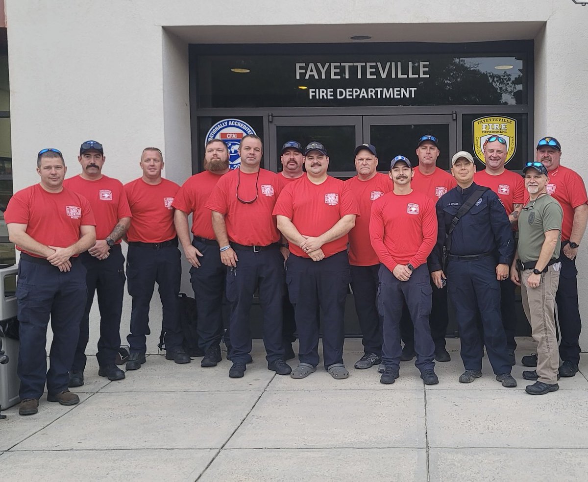 Our second team of firefighters, police officers, and paramedics from Fayetteville’s Task Force 9 packed up and hit the road, heading to Western NC.

The first 18 members of the Task Force 9 team will be returning home this evening after 10 long days of nonstop rescue efforts.