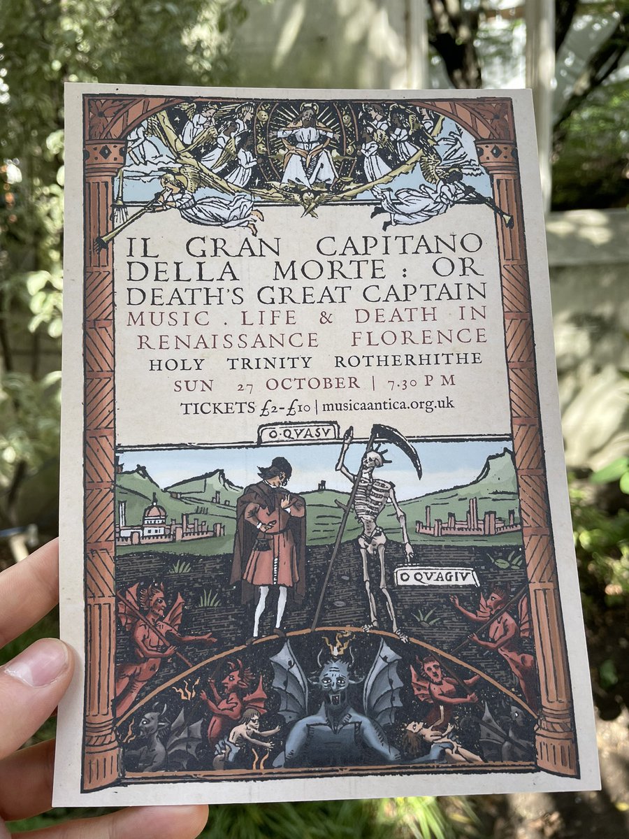 MusicaAntica's tweet photo. Flyering day! Moralising carnival songs, filthy frottole and a mass setting based on a love song, all from 15th century Italy, and featuring the wonderful Emma-Lisa Roux. 27th October in Rotherhithe, tickets £2-10 via our website! #se16 #rotherhithe #earlymusic https://t.co/6zMOIkghz2