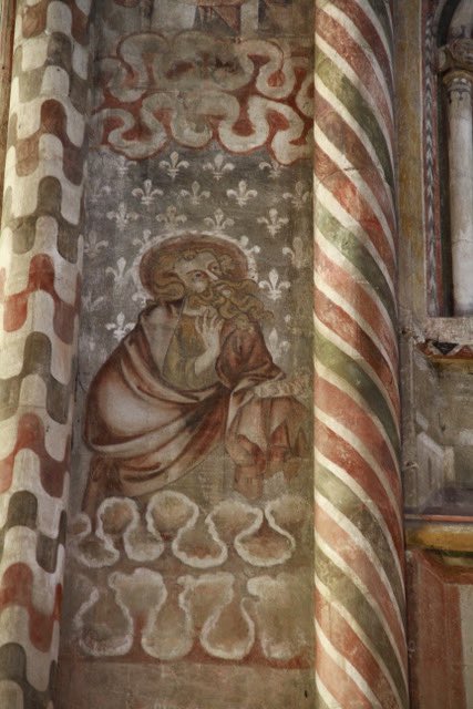 grpmurale's tweet photo. #1samedi1peinture Deux apôtres, collégiale Saint-Barnard de Romans-sur-Isère (#Drôme), première moitié du XIVe siècle 

 (https://t.co/y9tWkCASjp )

#peinturesmurales #polychromie #architecture #gothique #patrimoine #couleur #wallpainting #wandmalerei https://t.co/rnuJXoLUXB