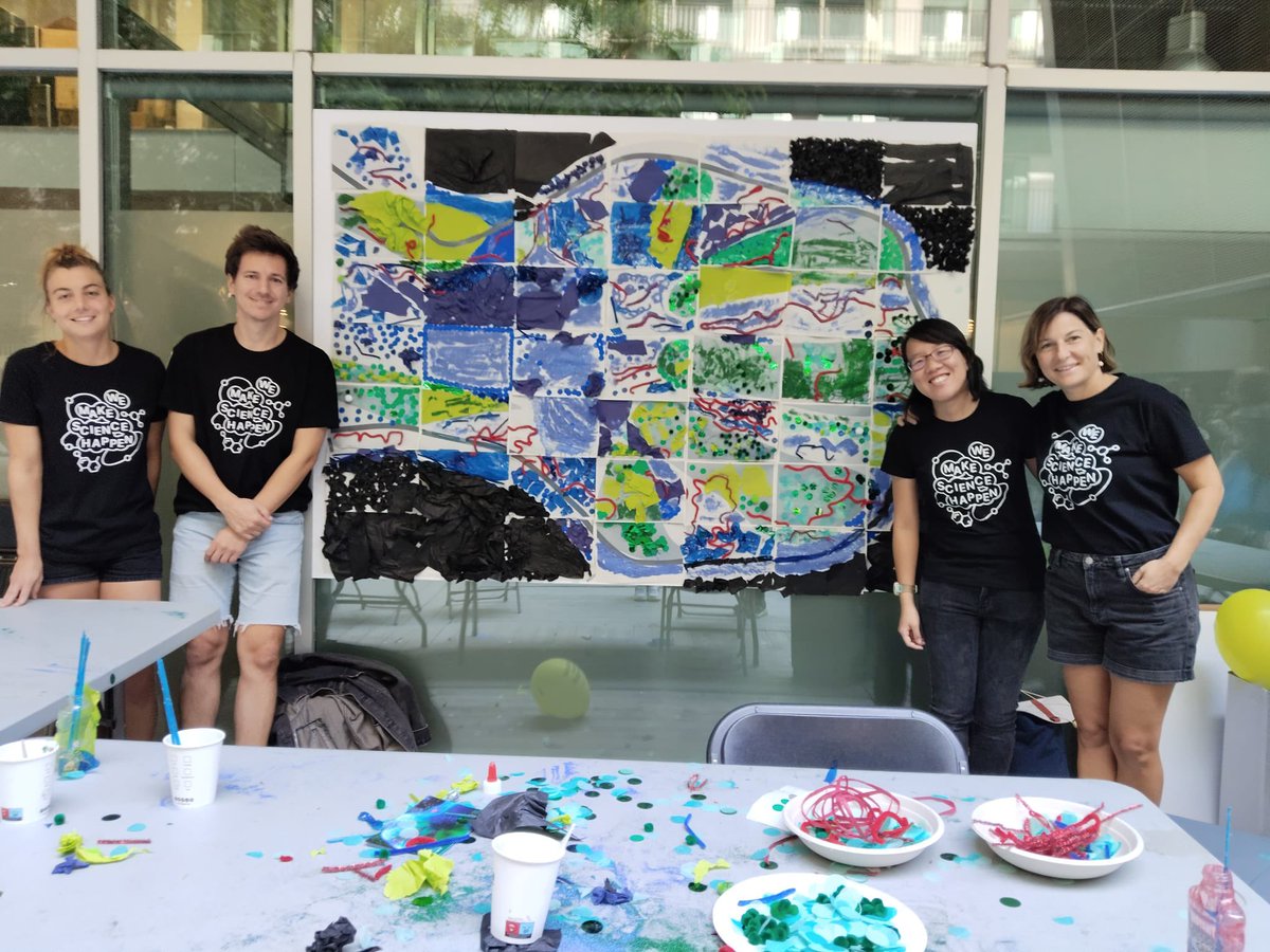 EMBLBarcelona's tweet photo. Acabem l’#OpenPRBB amb el mural complet! 

Gràcies a tots i totes les participants, als i les voluntàries i al @the_prbb per un altre any d’organització excel·lent.

Fins l’any vinent 🖐🏽 https://t.co/4eBig3FCm9