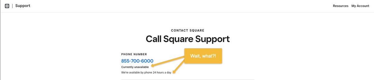 . <a href="/Square/">Square</a> I need help and can't get in touch with anyone from Square. I have an event tomorrow and need to resolve payments issue. Please let me know how I can get in touch with the 24-hour support team mentioned on your site.