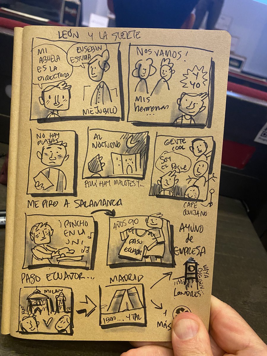 El viaje al éxito de <a href="/ereyero/">Eusebio Reyero</a> en #MorcillaConf ; lo de la vida en viñetas sonaba mejor en mi cabeza, pero…