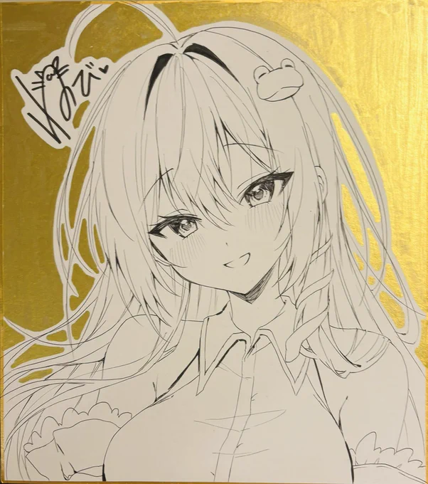 明日の紅楼夢に持っていく色紙です!天子と早苗 