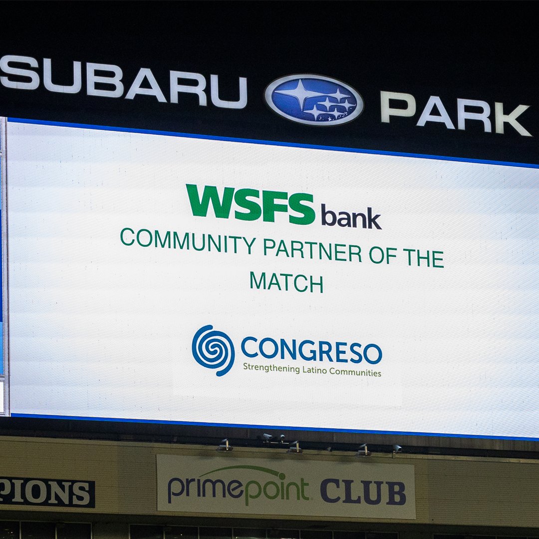 WSFS Bank (@wsfs) on Twitter photo #WSFS was proud to recognize <a href="/Congreso1977/">Congreso de Latinos Unidos</a> as the WSFS Bank Community Partner of the Match at the <a href="/PhilaUnion/">Philadelphia Union</a>! #WSFS was proud to recognize <a href="/Congreso1977/">Congreso de Latinos Unidos</a> as the WSFS Bank Community Partner of the Match at the <a href="/PhilaUnion/">Philadelphia Union</a>!