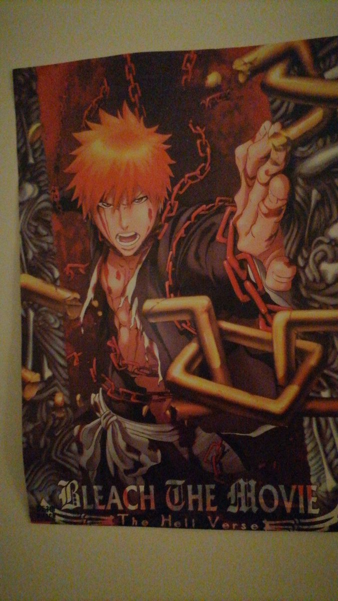 RedDecimo's tweet photo. @PlatinumEquinox Had this poster on my door for years now
#SupportBLEACH https://t.co/TjehL94n4z