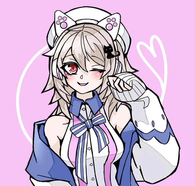 #スキリ絵ート 2020/10〜11制作所属していたチームの清楚枠ぷしちゃんハウスのお子様のコーデ所属していたチームの長[PSO2版ワンドロワンライ]コオリ 