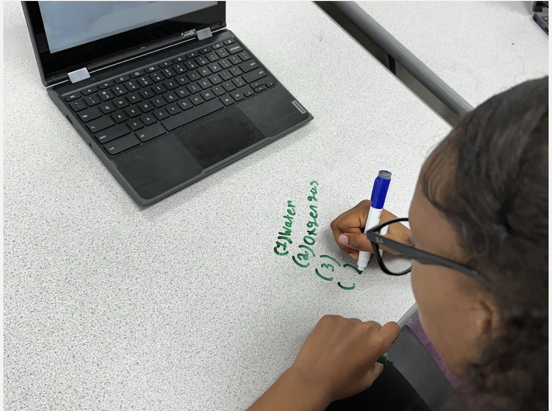 Mrsknadeau's tweet photo. 🎉 We did it! Our first unit, An Intro to Matter, is complete! 🎓 Students truly rose to the challenge by visualizing chemical symbols with models and drawings. They utilized the 4-step test-taking strategy, and many created models or sketches during assessments to think critically. 🌟
