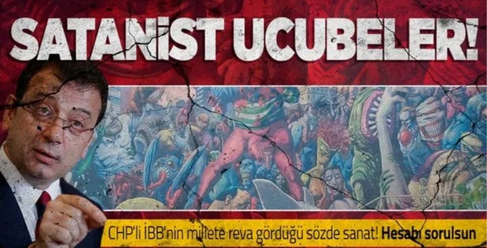 mucazat_'s tweet photo. Ekrem İmamoğlunun Müze Gazhane Duvarına Çizdirdiği Ahlak Dışı Satanist Temalı Karikatürleri Şimdi Daha İyi Anlıyorsunuz Değil mi!? https://t.co/eLLiNlUx2R