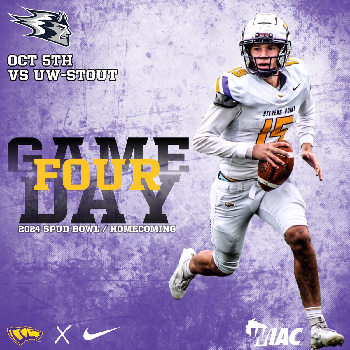 It’s Game Day! More specifically it’s Homecoming/Spud Bowl Game Day!

⏰ 1:00 pm
📍 Goerke Park
📺 wiacnetwork.com/stevenspoint/?…

#RollDawgs #gameday