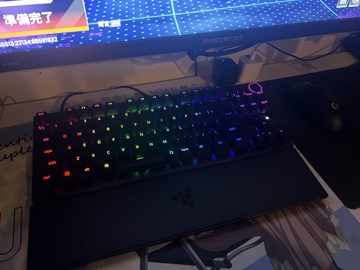 96__miku's tweet photo. ラピトリ搭載キーボードに乗り換え
#razer #huntsmanv3pro https://t.co/RuHkSsQ96p