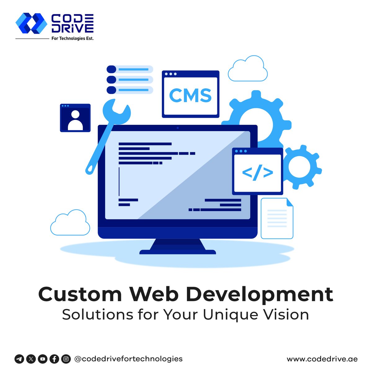 CodeDrive4Tech's tweet image. Are you seeking a high-performance website or exceptional developers? Look no further! Code Drive for Technologies Est. offers a comprehensive range of services to create bespoke web applications tailored to your business needs.
#CodeDrive #WebDevelopment #TechSolutions