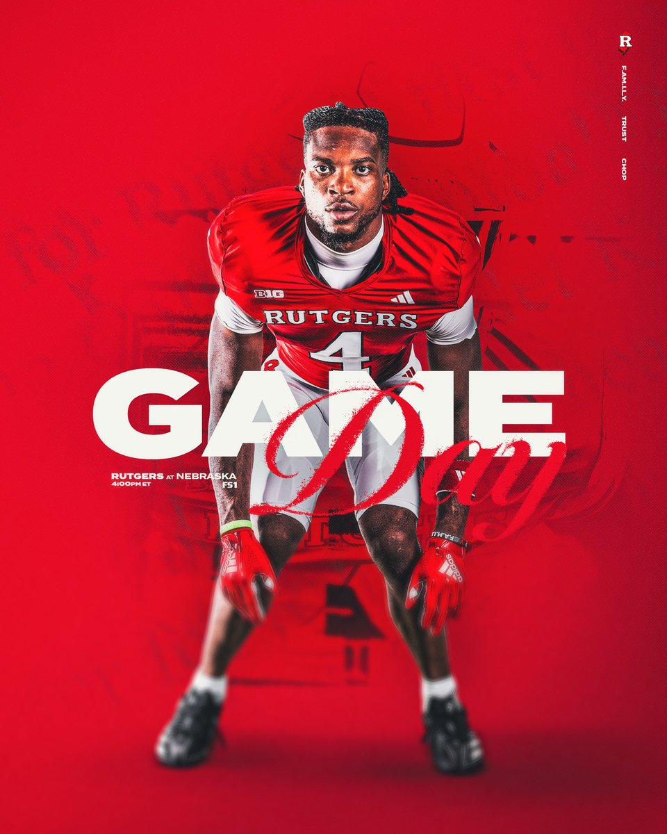 GAME DAY 

🆚 Nebraska 
🕰️ 4:00 PM ET
📺 <a href="/FS1/">FS1</a> 
📻 WFAN 101.9FM/660 AM