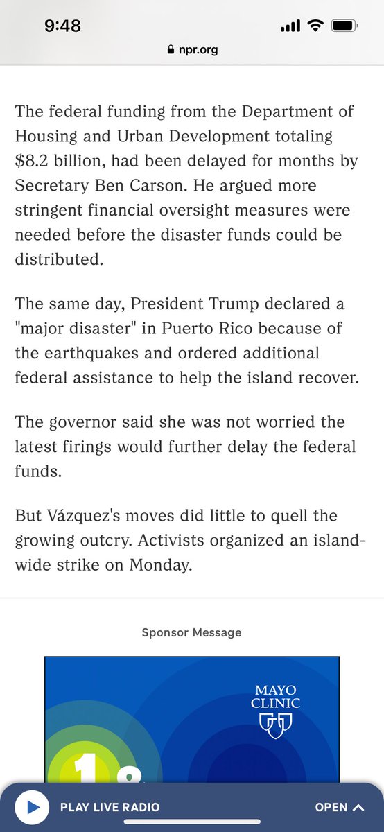 cdieruf3's tweet photo. @SueGiles321356 @J_SKim13 @DrEtiquette From your article of reference, you should read it before blindly posting.  Supplies dating back to Hurricane Maria. https://t.co/caPKsfKcHN