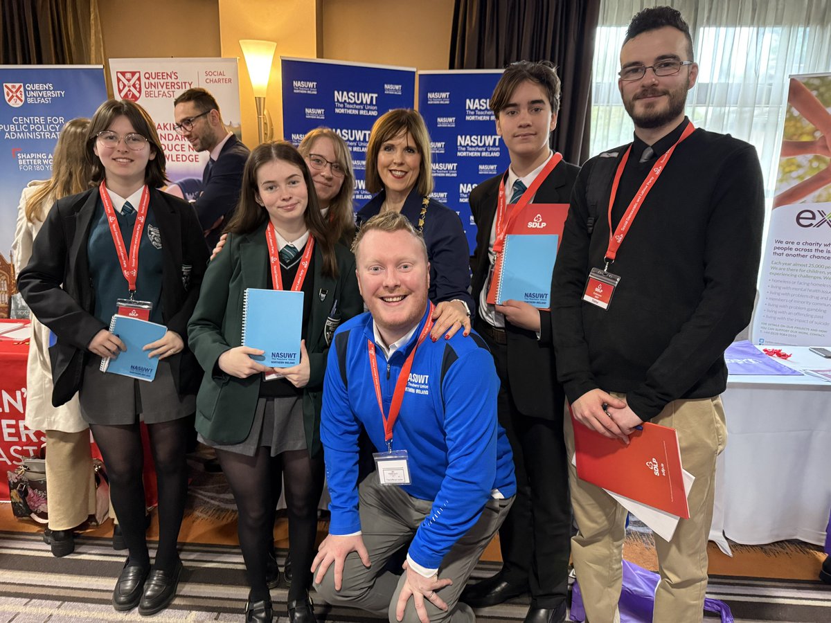 President <a href="/SallyRees8/">Sally Rees</a> and Past-President <a href="/Ronan_Sharkey/">Ronan Sharkey</a>, attend <a href="/SDLPlive/">The SDLP</a> Conference as part of our political engagement strategy calling for continued positive change for our members. <a href="/NASUWT/">NASUWT</a>