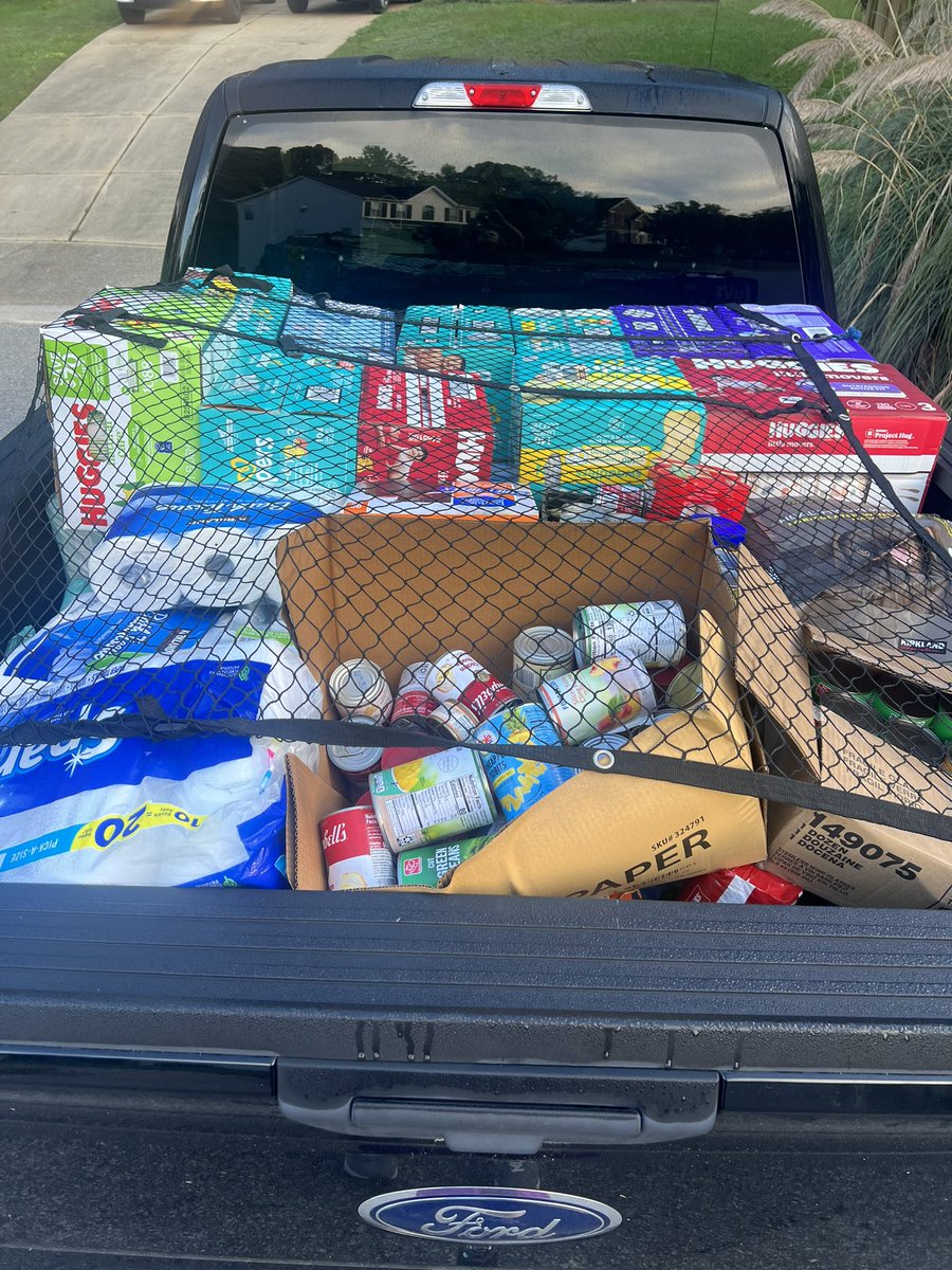 Thank you all for your donations. One truck full has been delivered to Apex Baptist Church this morning, and the other truck will be delievered this afternoon to a Craigmont Assembly Donation Center. Sending love and support to Western North Carolina. 💚💙🤍