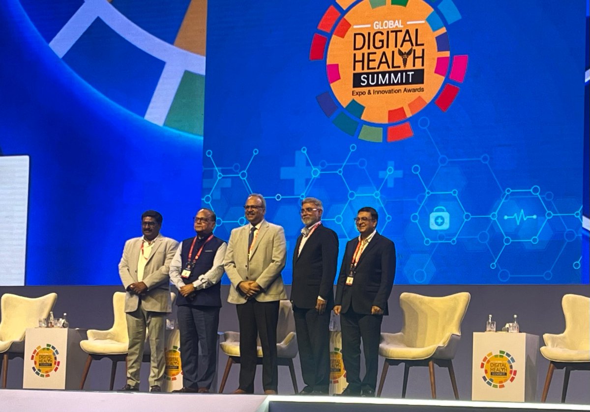 BSV_Global's tweet photo. Sanjiv Navangul, MD &amp; CEO, BSV, shares his visionary insights, as a session co-chair in a powerful panel at the Global Digital Health Summit 2024 #GDHS2024 https://t.co/Xc2AgnAw73